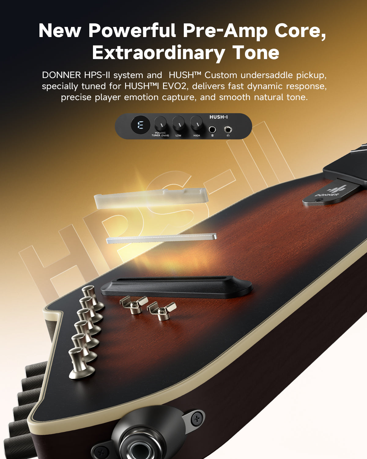 Donner HUSH I EVO2 Travel Guitar