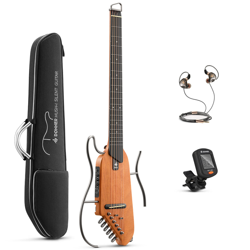 Donner HUSH-I Acoustic-Electric Guitar Kit for Travel Silent Practice