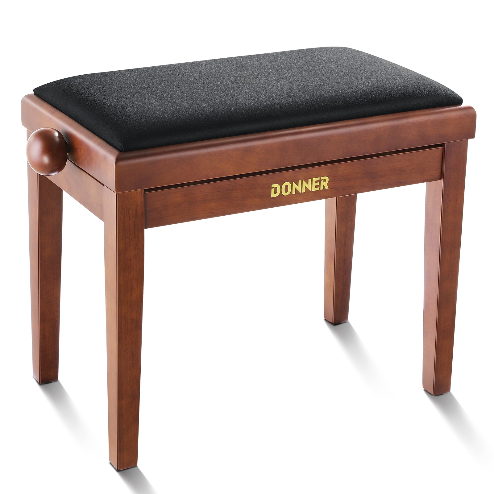 Donner Adjustable Height Piano Bench Brown Matt