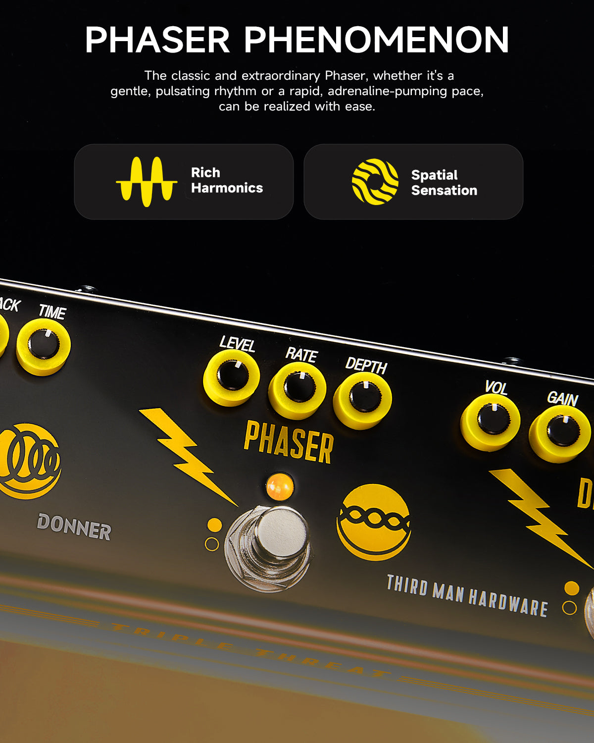 Triple Threat 3-in-1 Analog Multi-Effects Pedal Donner X