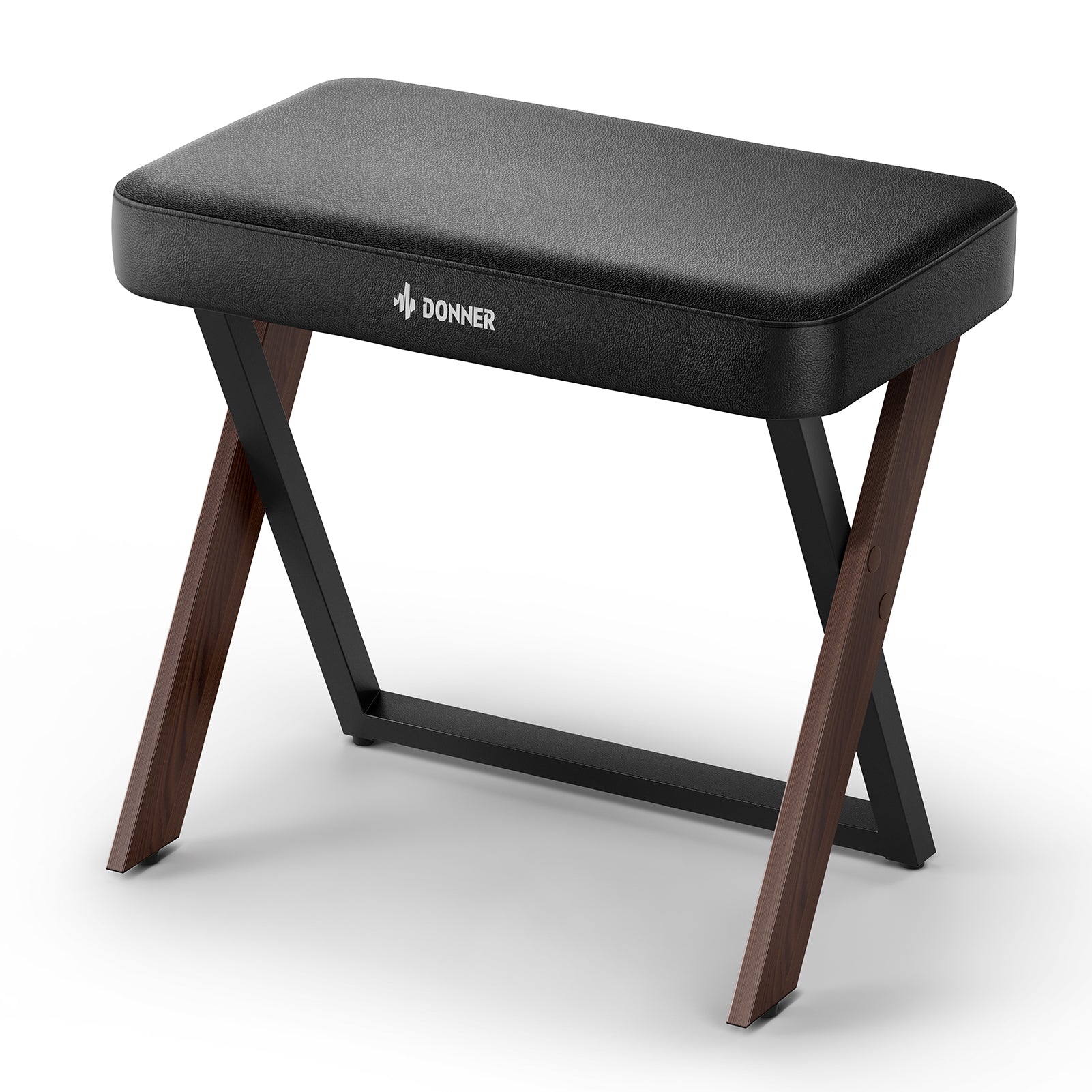 Donner DKB-300 Home Style Piano Bench-Walnut Wood color##