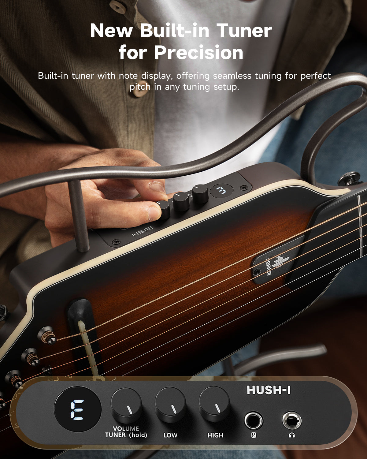 Donner HUSH-I Evo2 Guitar-Sunburst##