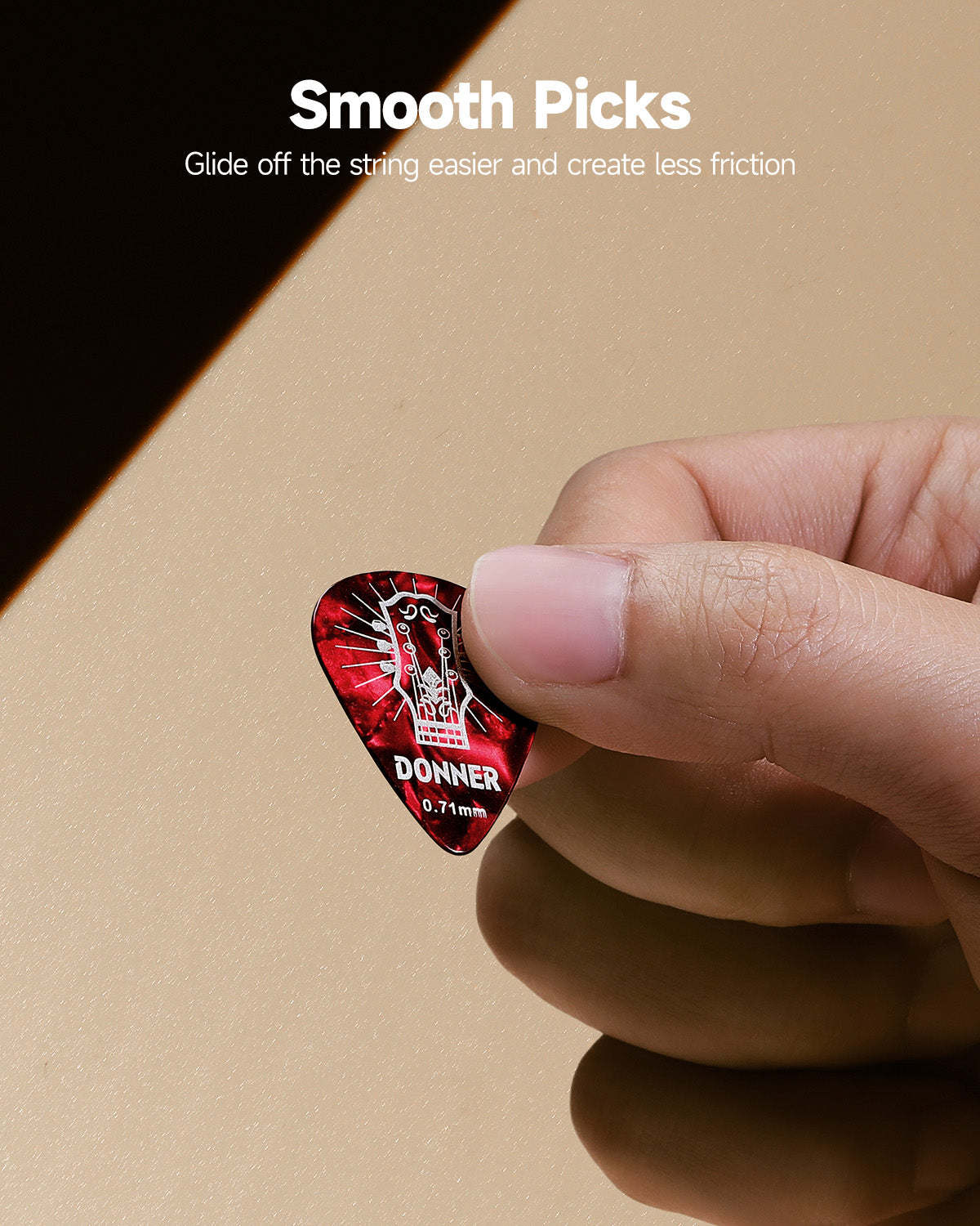 Donner Celluloid Guitar Picks 16 Pack Includes Thin, Medium, Heavy