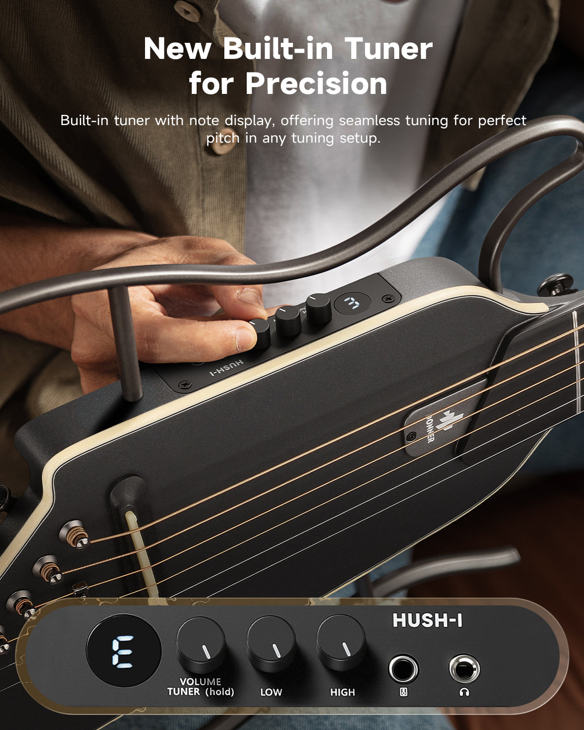 Donner HUSH-I Evo2 Guitar-Black##