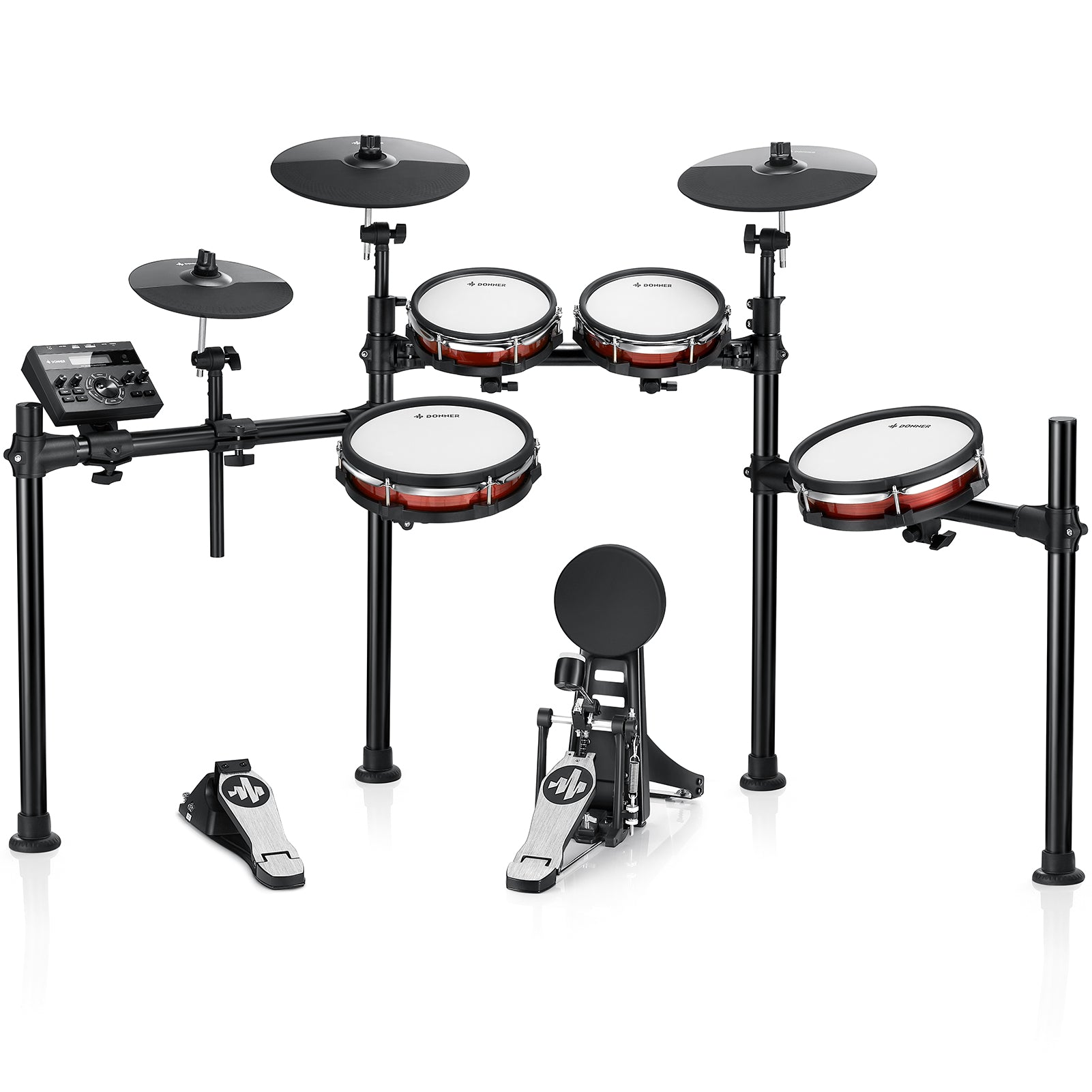 Donner DED-200 MAX Electronic Drum Set 5-Drum 3-Cymbal with Drum Throne/Headphone