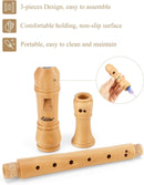 Eastar Soprano Recorder Instrument for Kids Adults Beginners, Baroque fingering C Key Maple Wooden Recorder, 3 Piece Recorder With Hard Case, Fingering Chart, Cleaning Kit, ERS-31BM