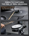 Donner Beat 5-Drum 3-Cymbal Electronic Drum Set with Touch Screen for Pros