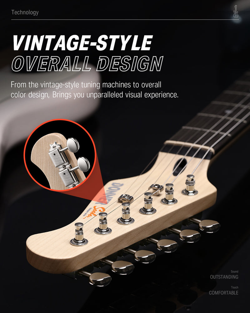 Donner DST-152 39-inch ST Electric Guitar Kit HSS w/Coil Split Pickup Including AMP