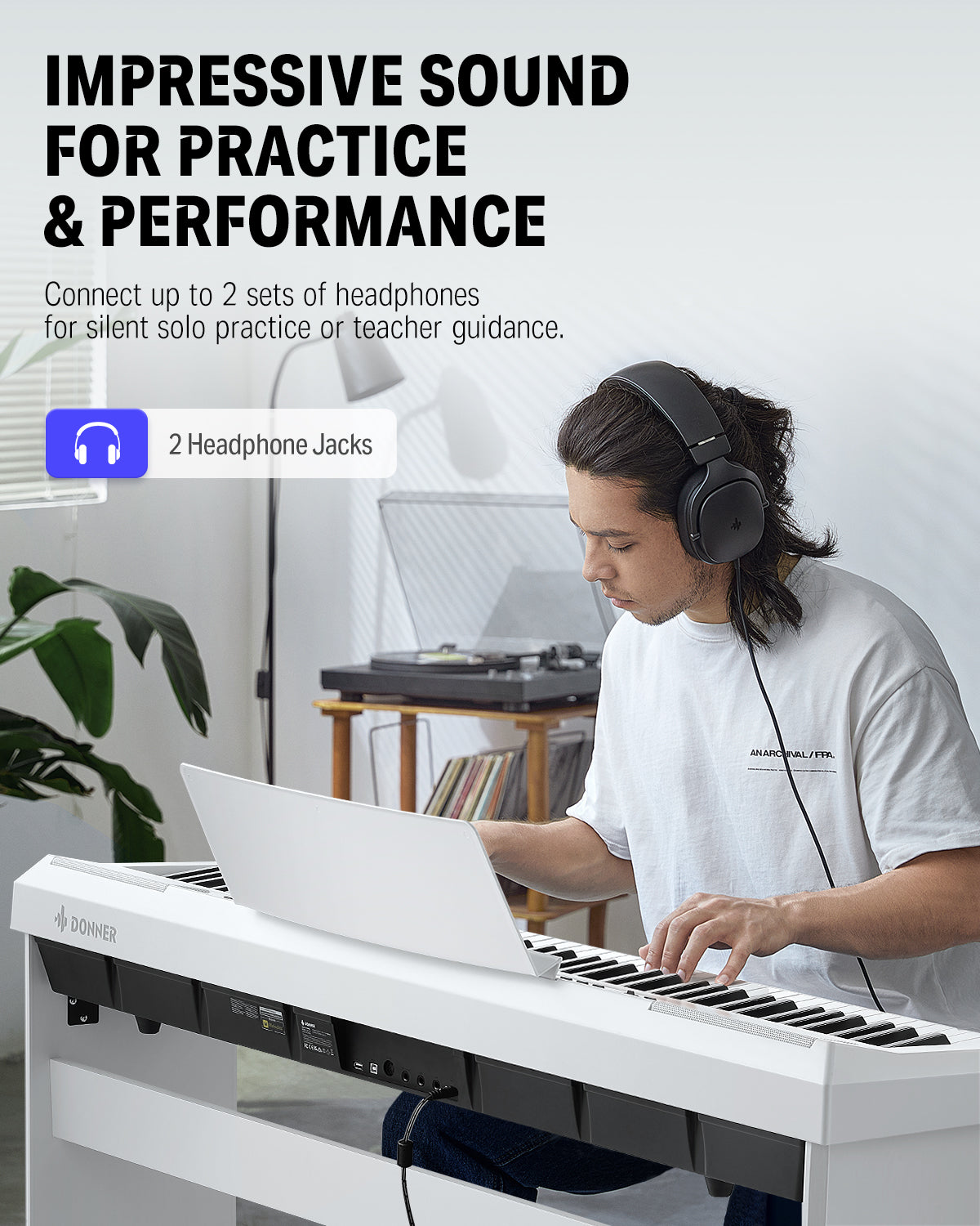 Donner DEP-20 88 Key Weighted Digital Piano with Furniture Stand