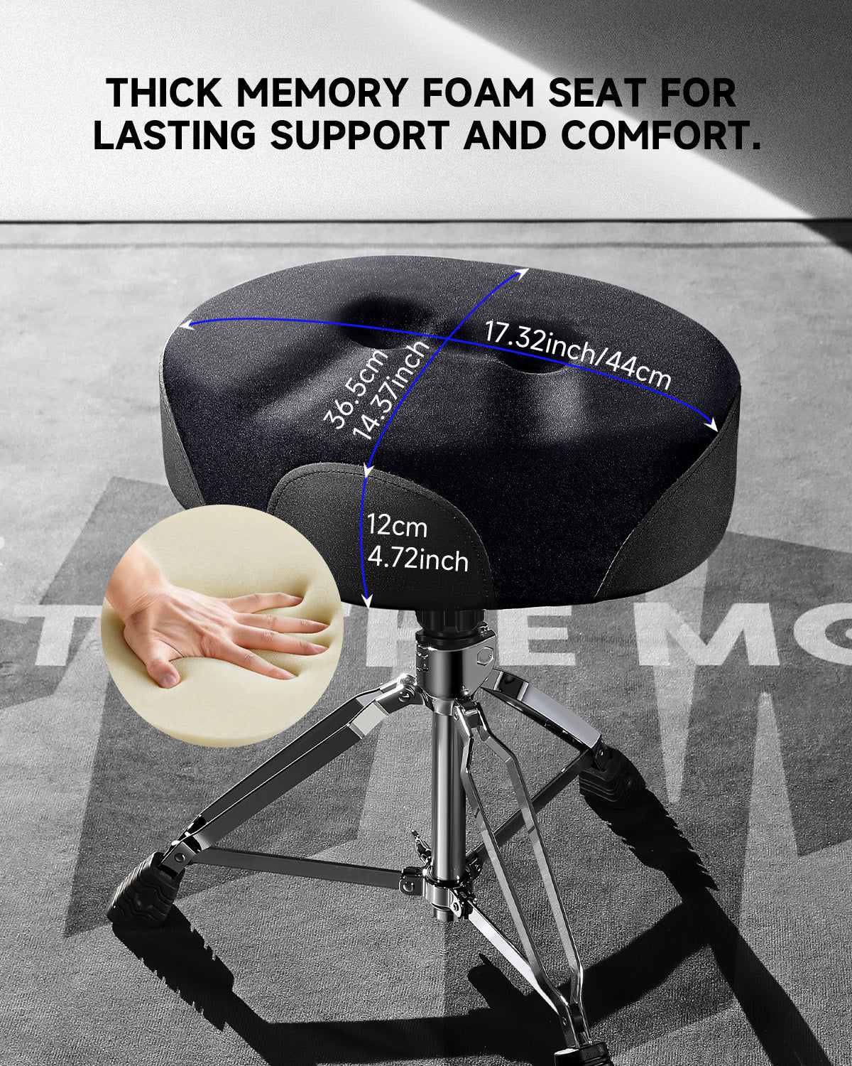 Donner DT-200 Saddle-style Threaded Rod Drum Throne