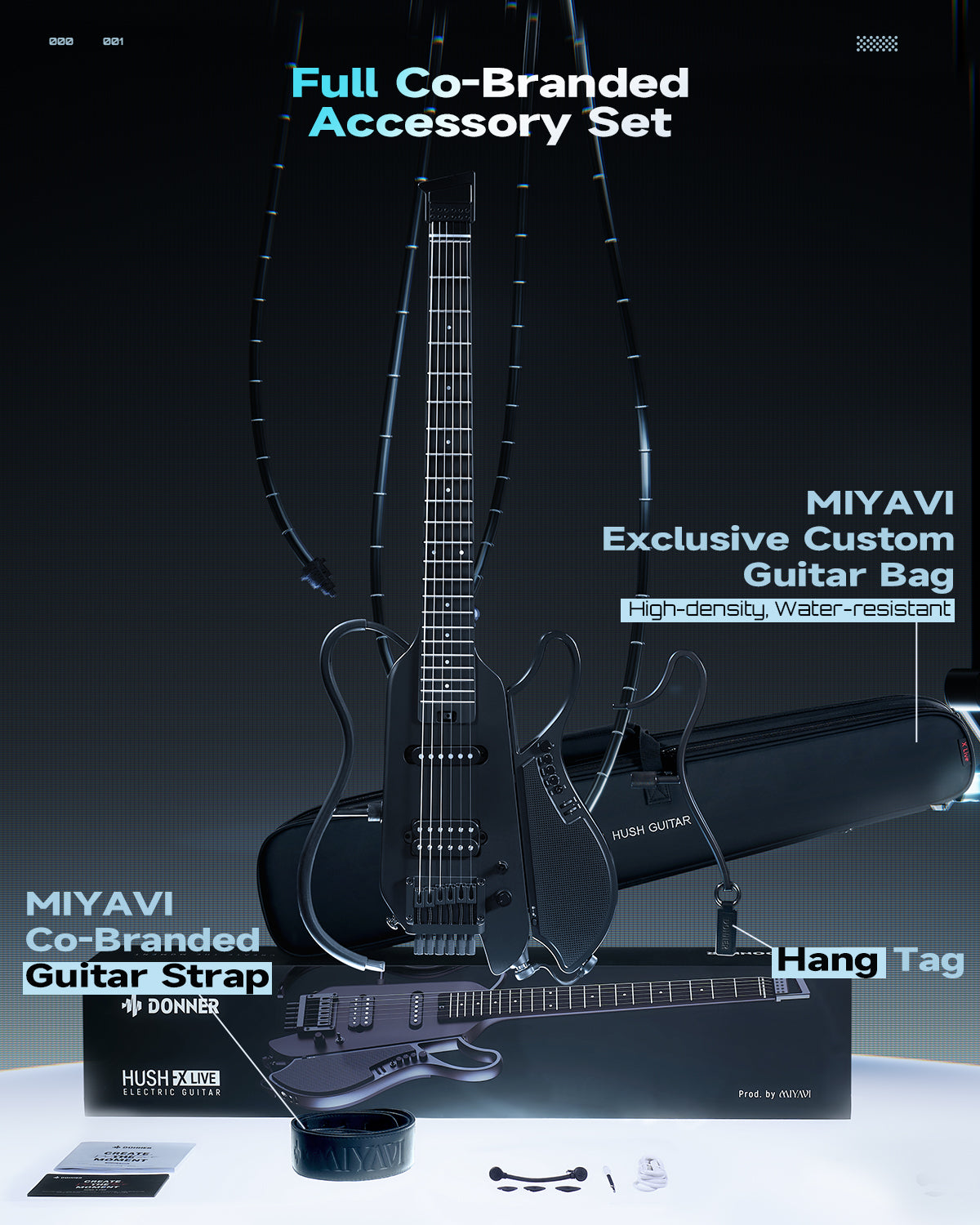 【PRE SALE】Donner HUSH X LIVE PRO GUITAR X MIYAVI - July 15th in Stock