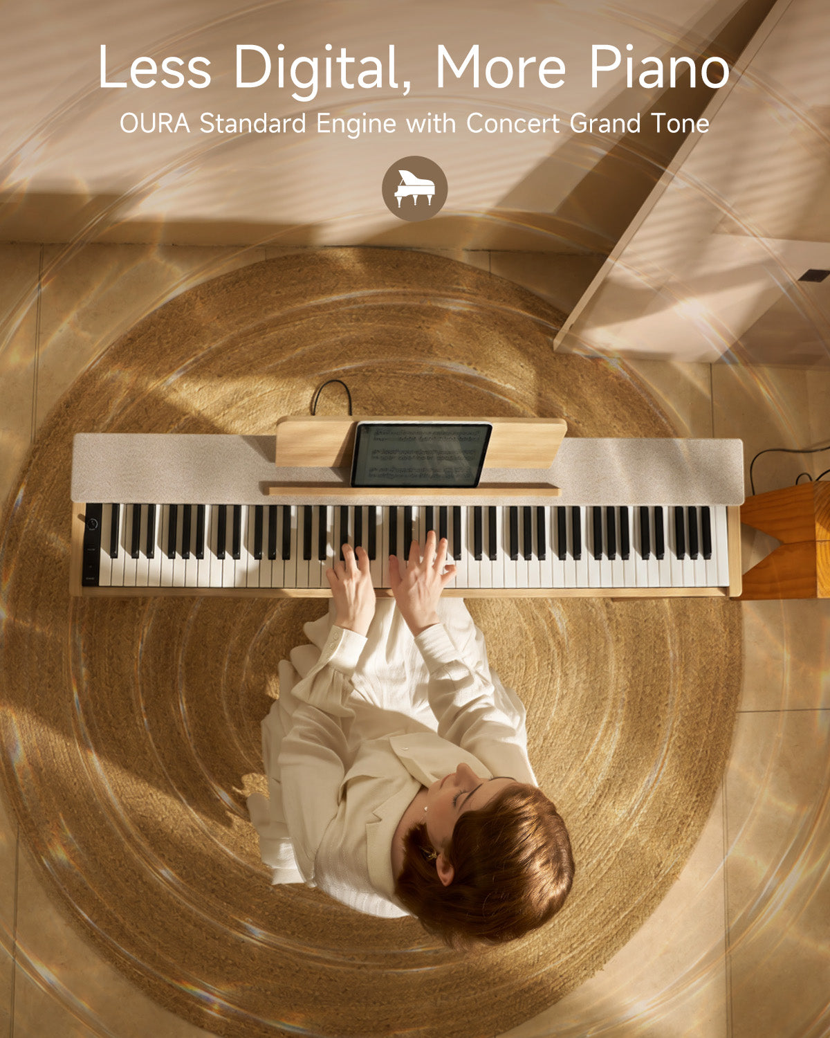 Donner OURA J100 88-key Home Digital Piano Japandi-inspired design