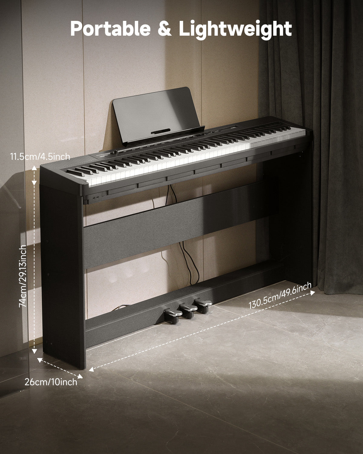 DEP-16 Portable Digital Piano-Piano with Stand##