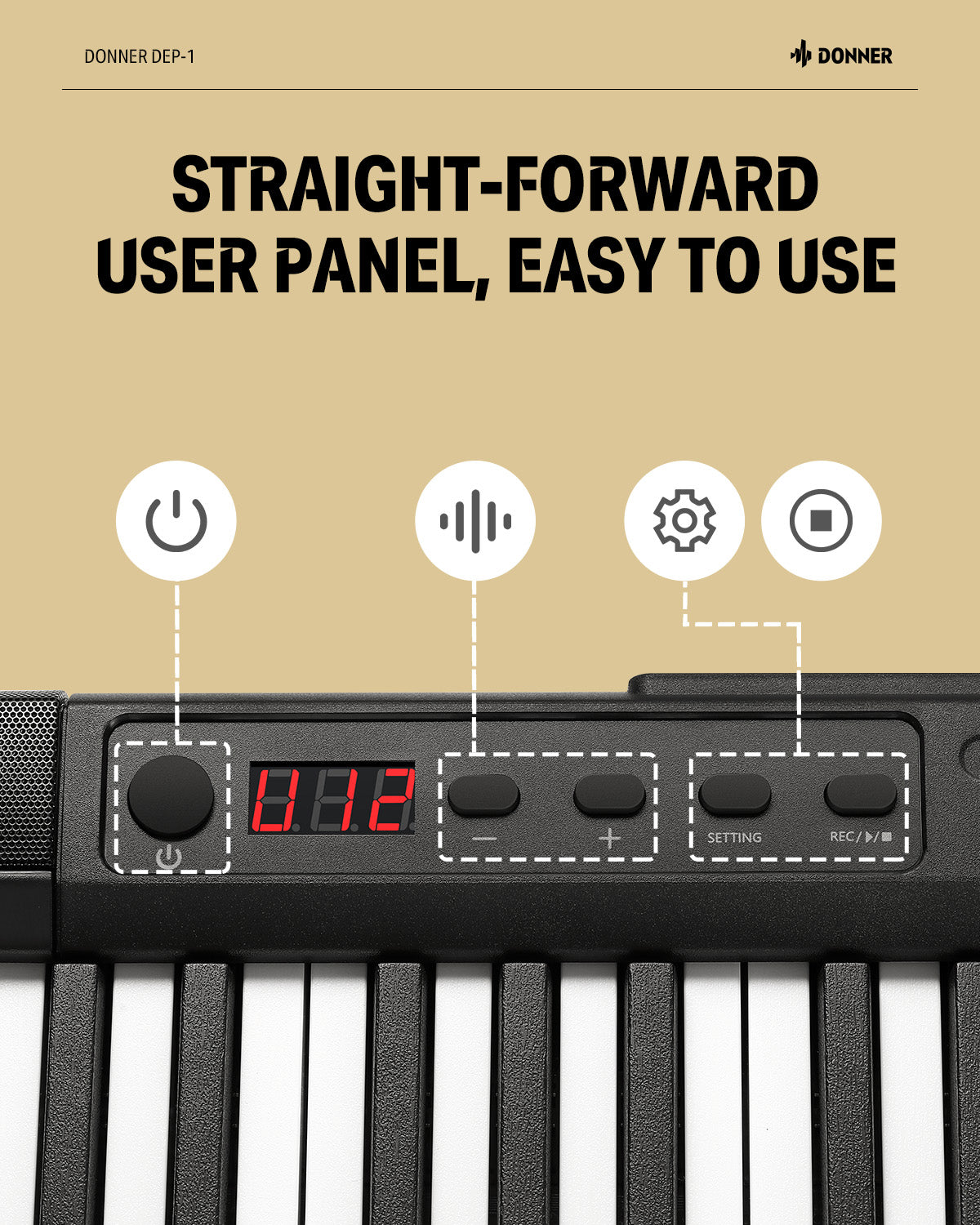 DONNER DEP-1 88鍵ポータブルキーボード DONNER DEP-1 Digital Piano