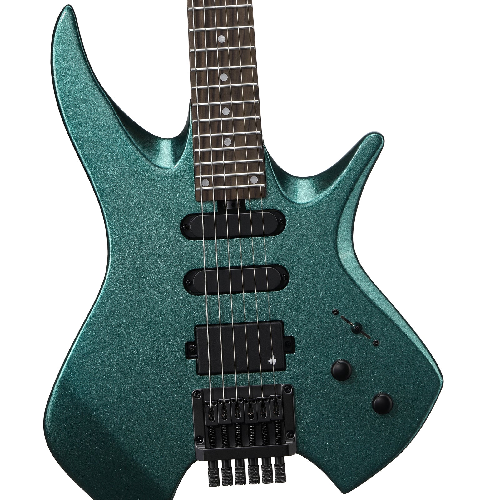 Donner HLX-500 Headless Electric Guitar-Green##