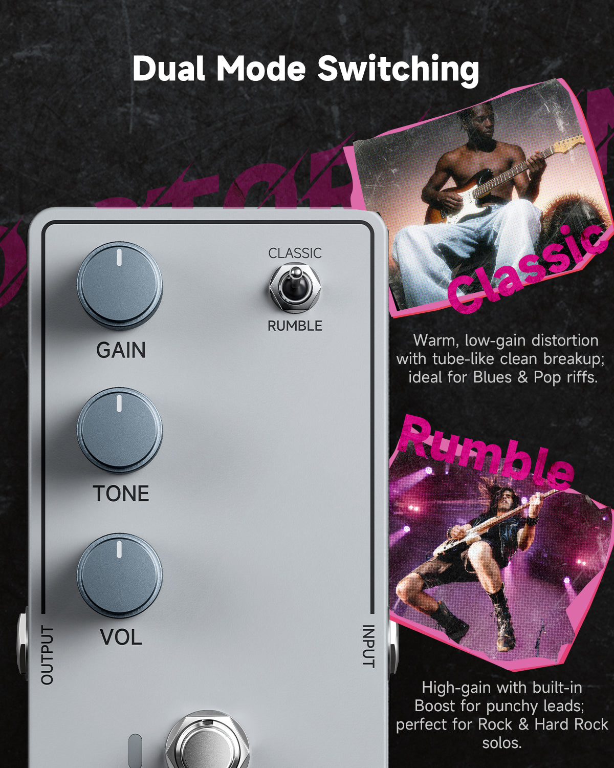 Donner X Ruben Wan Guitar Pedal-UMBRIA - Distortion##