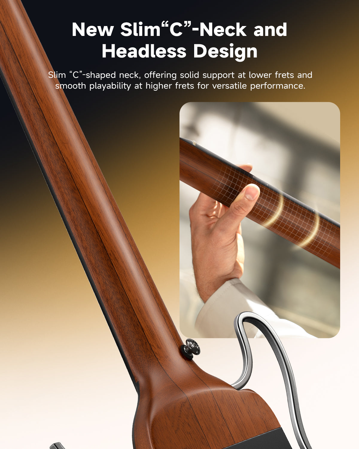 Donner HUSH-I Evo2 Guitar-Natural##