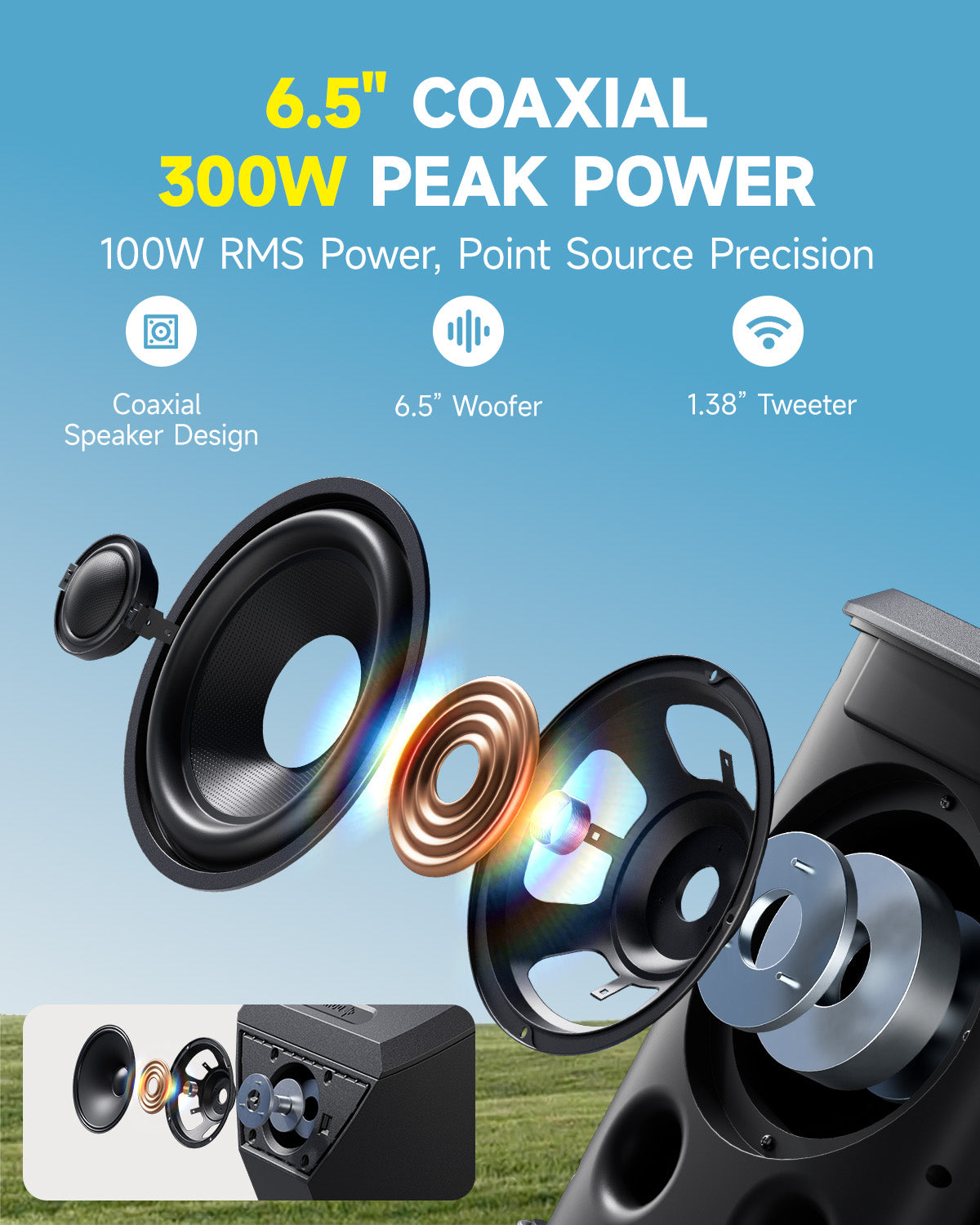 Donner PA System Outdoor Speaker-MT-2##
