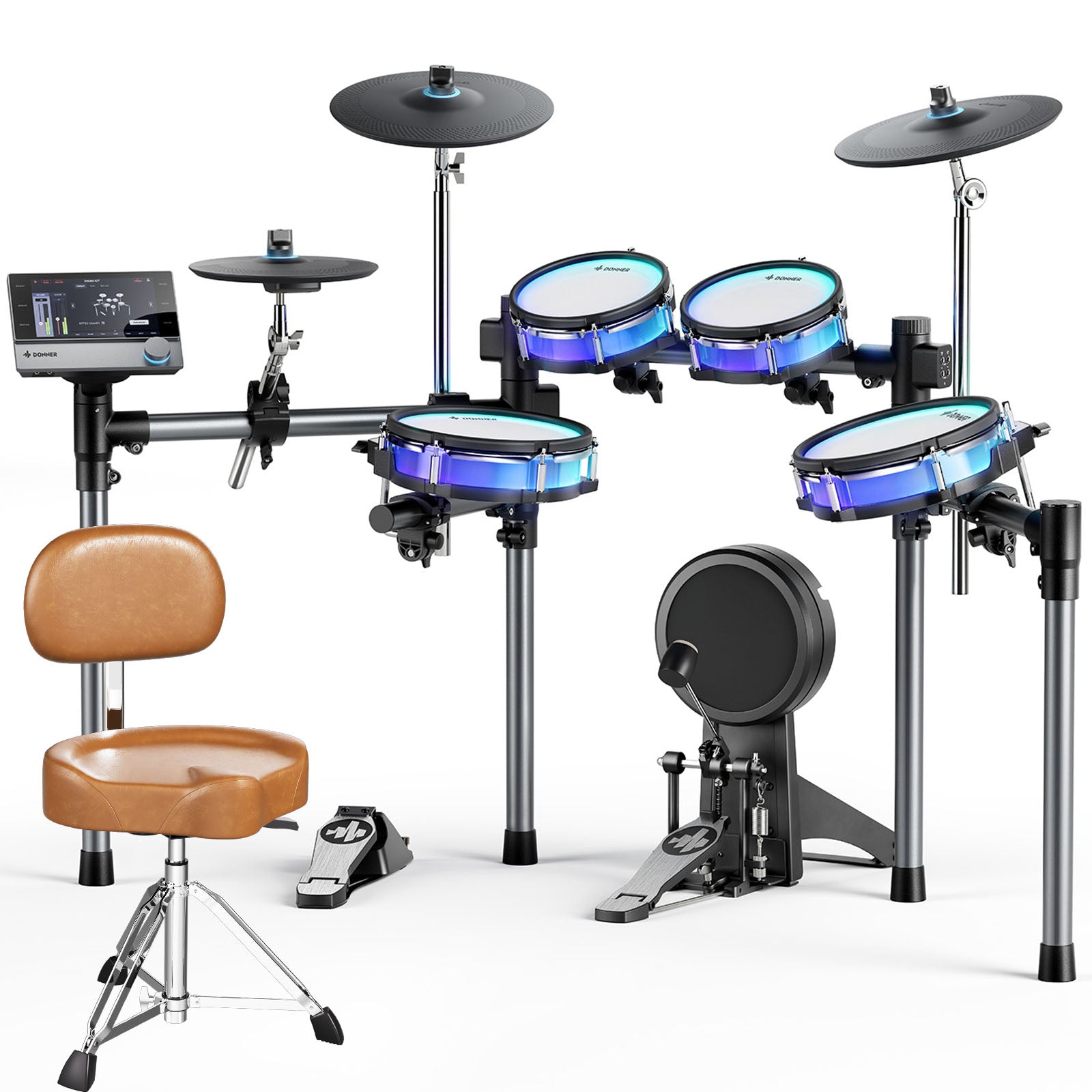 Donner BackBeat Electronic Drum Set 8-Pcs with 1100+ Sounds