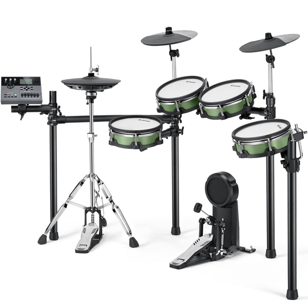 Donner DED-500 PRO Electronic Drum Set 4-Drum 3-Cymbal with Industry Standard Mesh Heads, Moving HiHat, and Included BD Pedal-D500 PRO##
