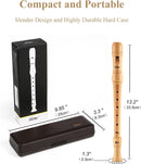 Eastar Soprano Recorder Instrument for Kids Adults Beginners, Baroque fingering C Key Maple Wooden Recorder, 3 Piece Recorder With Hard Case, Fingering Chart, Cleaning Kit, ERS-31BM