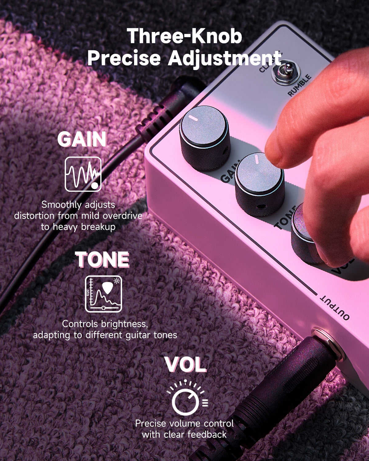 Donner X Ruben Wan Guitar Pedal-UMBRIA - Distortion##
