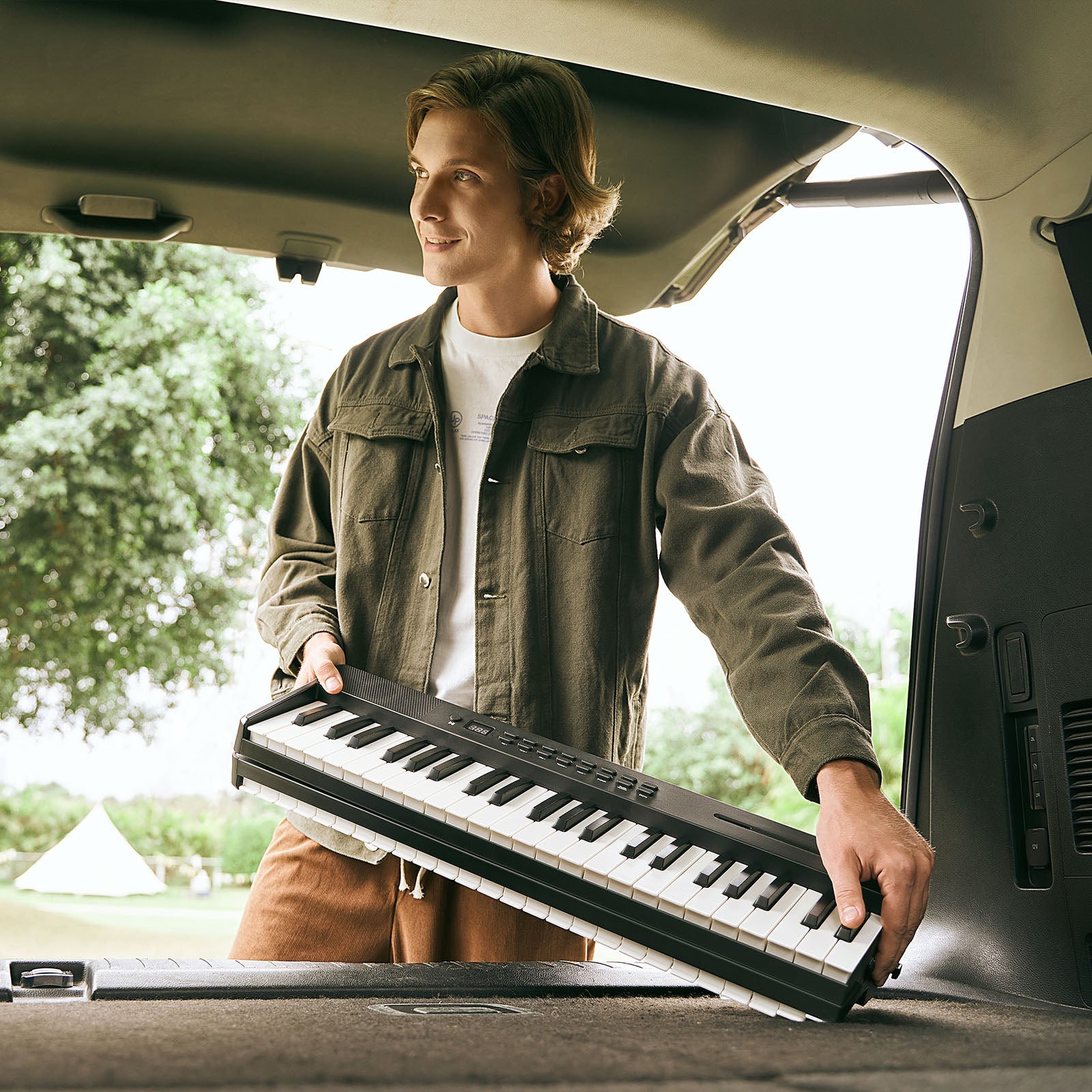 DP-10 Foldable 88-Key Semi-Weighted Digital Piano with Bluetooth