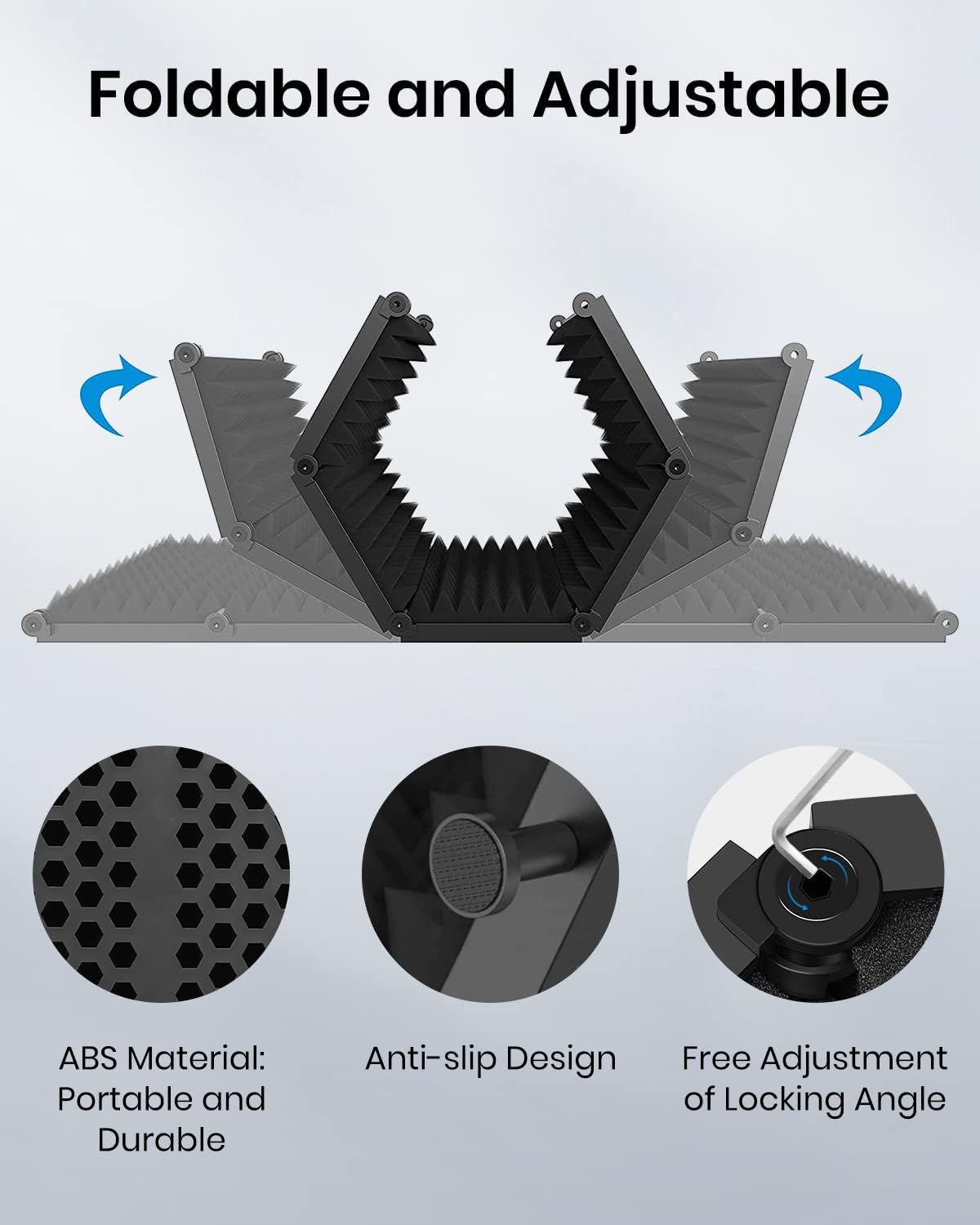 Moukey MPFBK5 Foldable Mic Shield