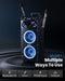 Moukey Double 10" Woofer PA Karaoke Machine with Bluetooth Speaker 2 Wireless Microphones