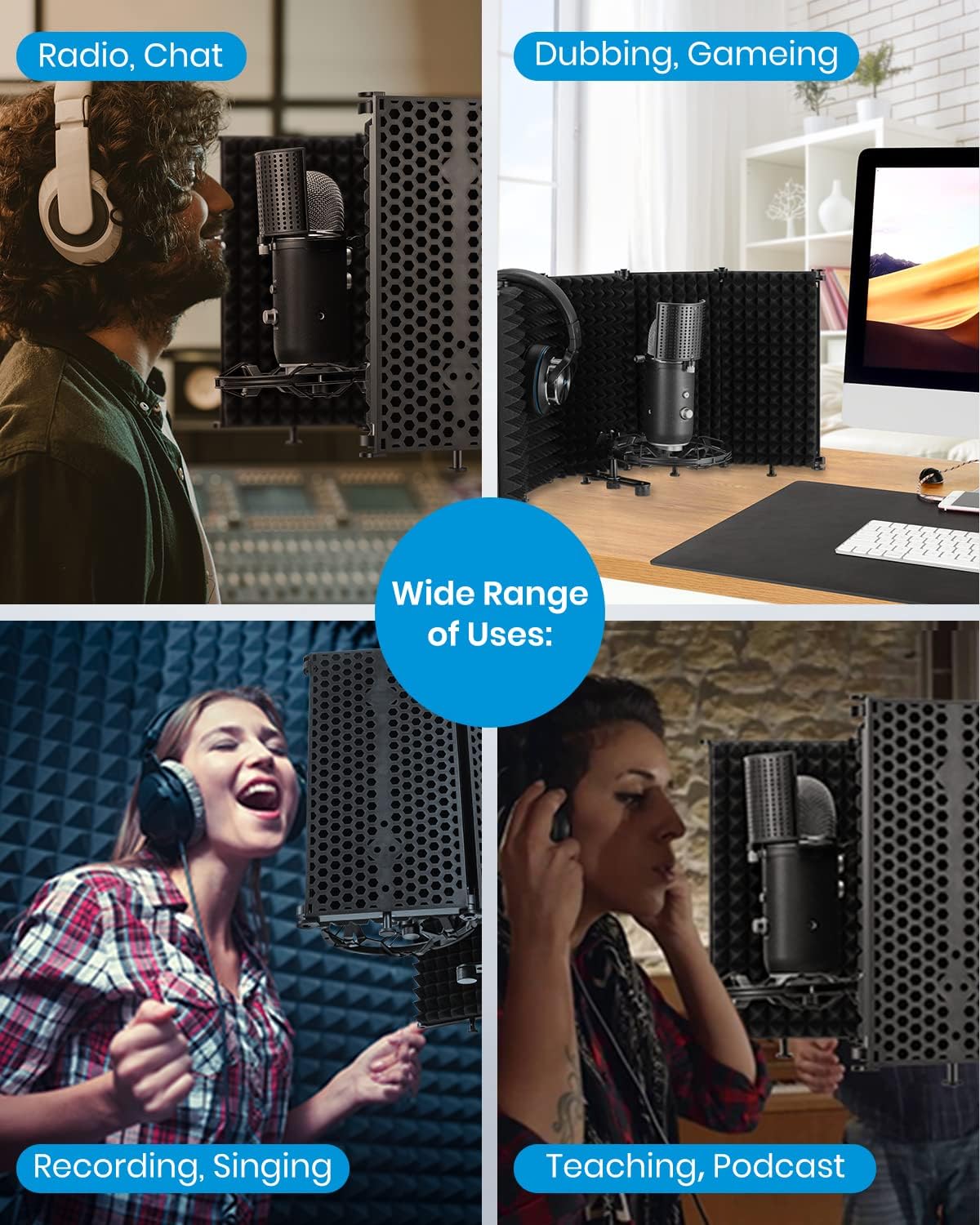 Moukey MPFBK5 Foldable Mic Shield