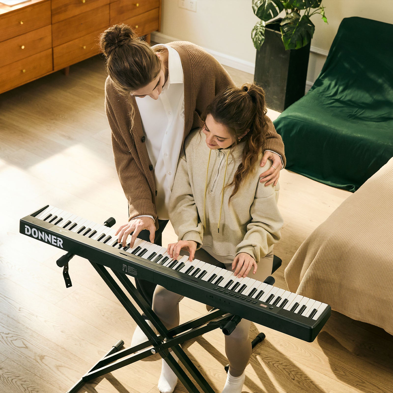 DP-10 Foldable 88-Key Semi-Weighted Digital Piano with