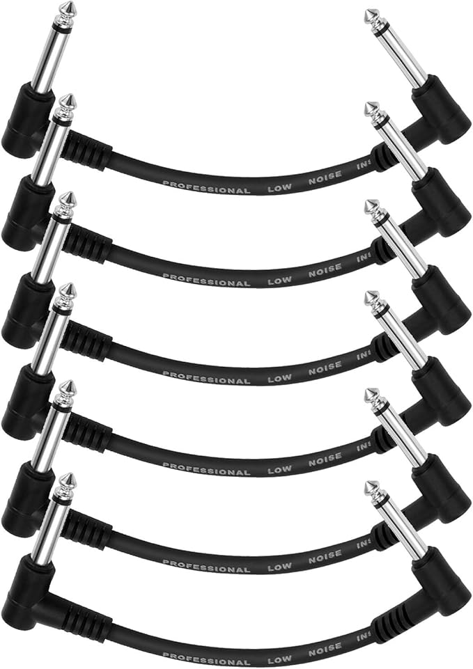 Donner 6-Inch Guitar Effect Pedal Patch Cable 6 Pack