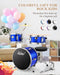 Eastar EDS-180BE  14 inch 3-Piece Kids/Junior Drum Set with Throne, Cymbal, Pedal & Drumsticks,Mirror Blue