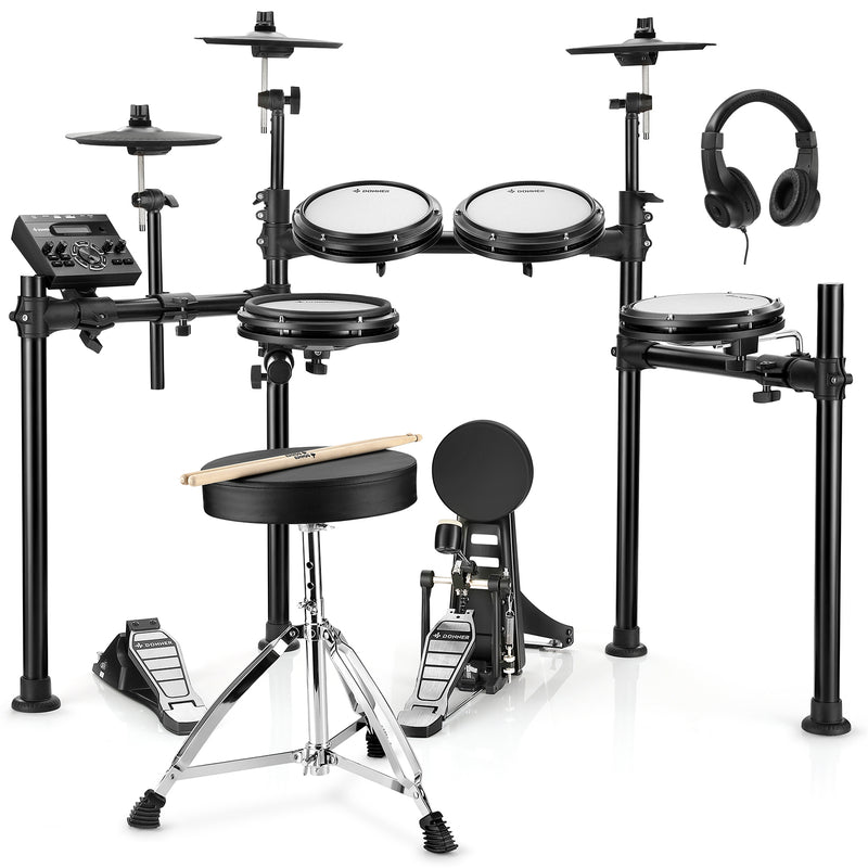 Donner DED-200 Electronic Drum Set 5-Drum 3-Cymbal 450-Sound with Headphones/Drum Throne