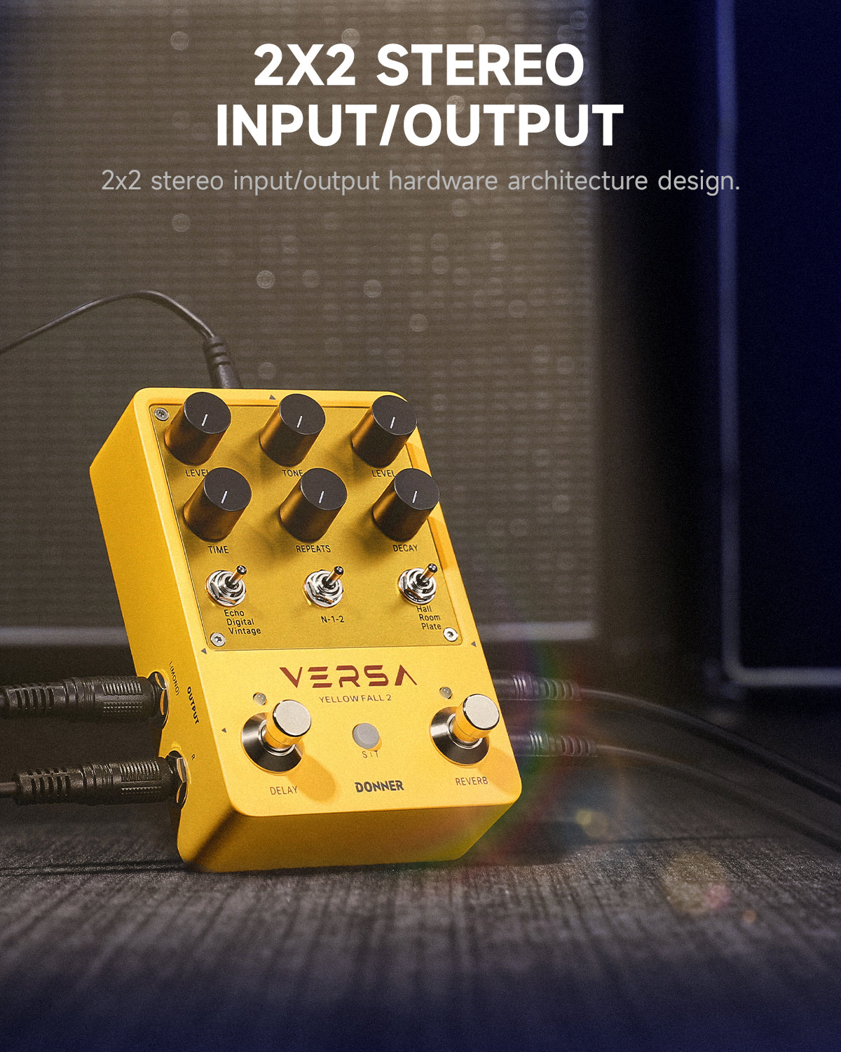 Donner Versa - Yellow Fall II Reverb&Delay Combo Pedal