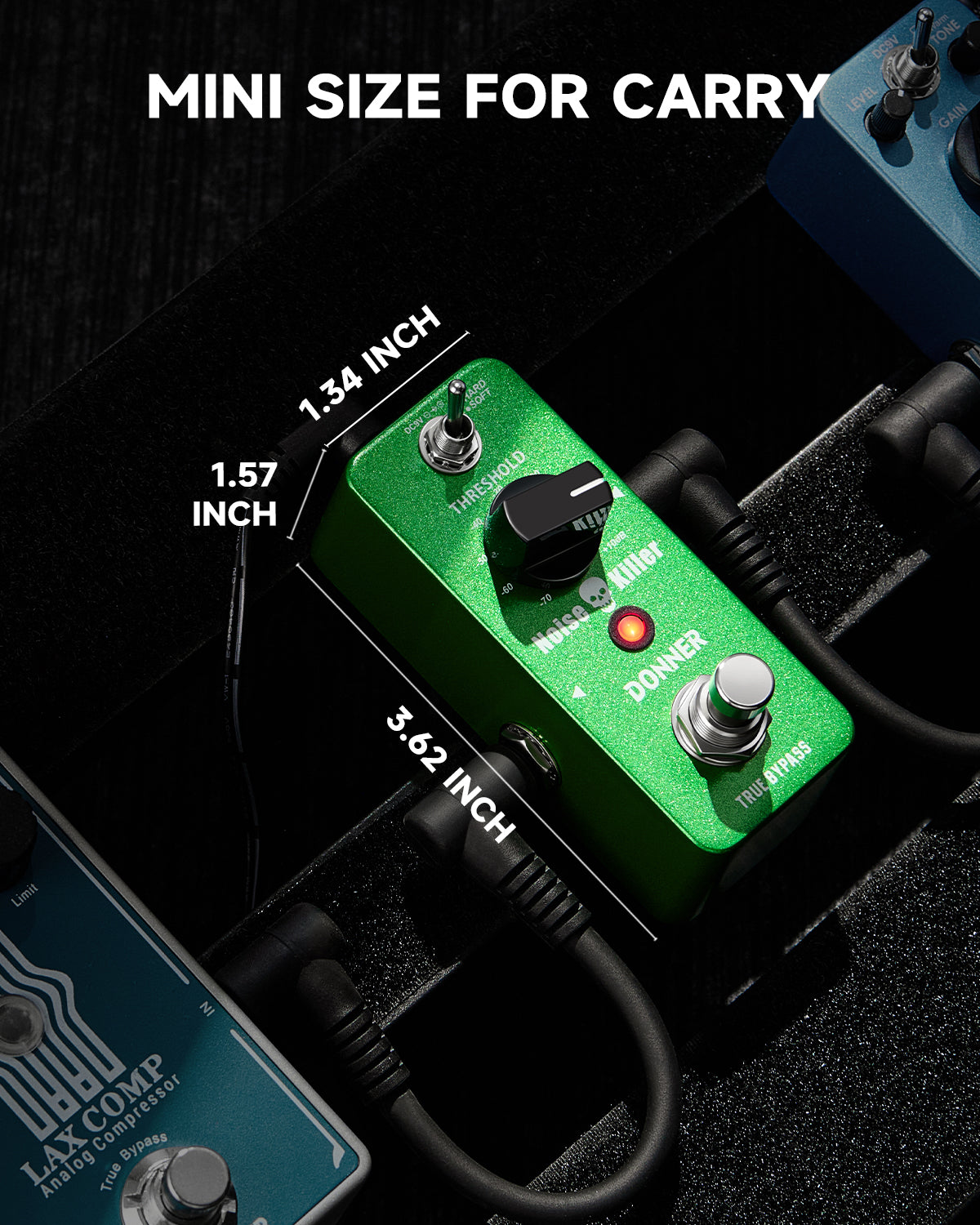 noise reduction pedal Donner Noise Killer Noise Gate Pedal 2 Mode for Guitar/ Bass True Bypass