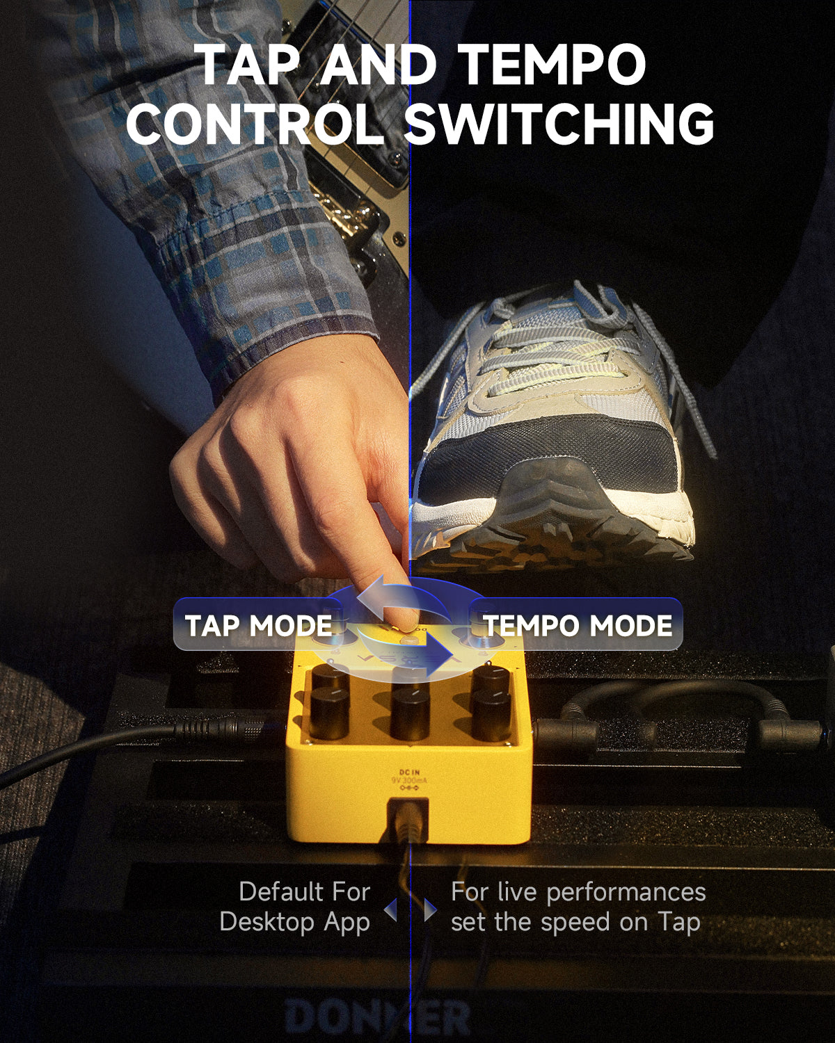 Donner Versa - Yellow Fall II Reverb&Delay Combo Pedal