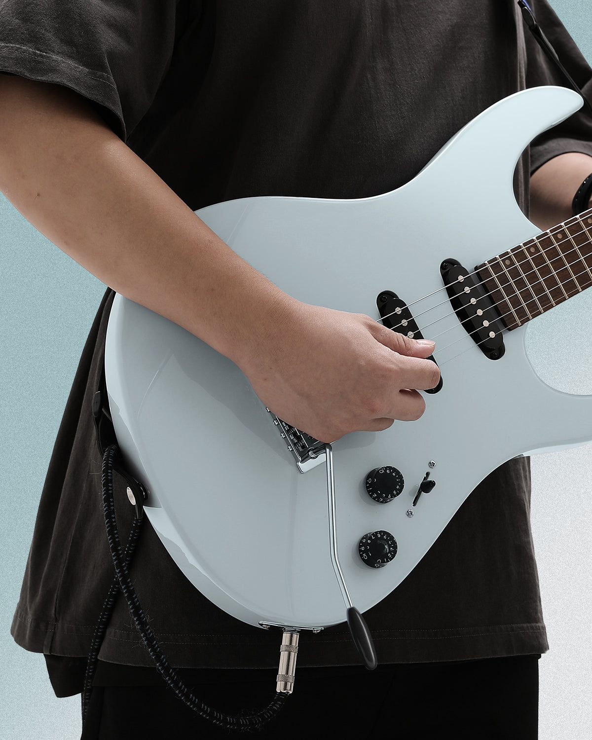 Donner DMT-66 Electric Guitar with Ceramic Single-Coil-Gray##