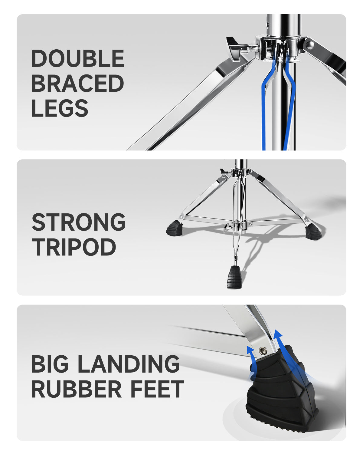 Donner DT-100  Adjustable Padded Drum Throne Blue