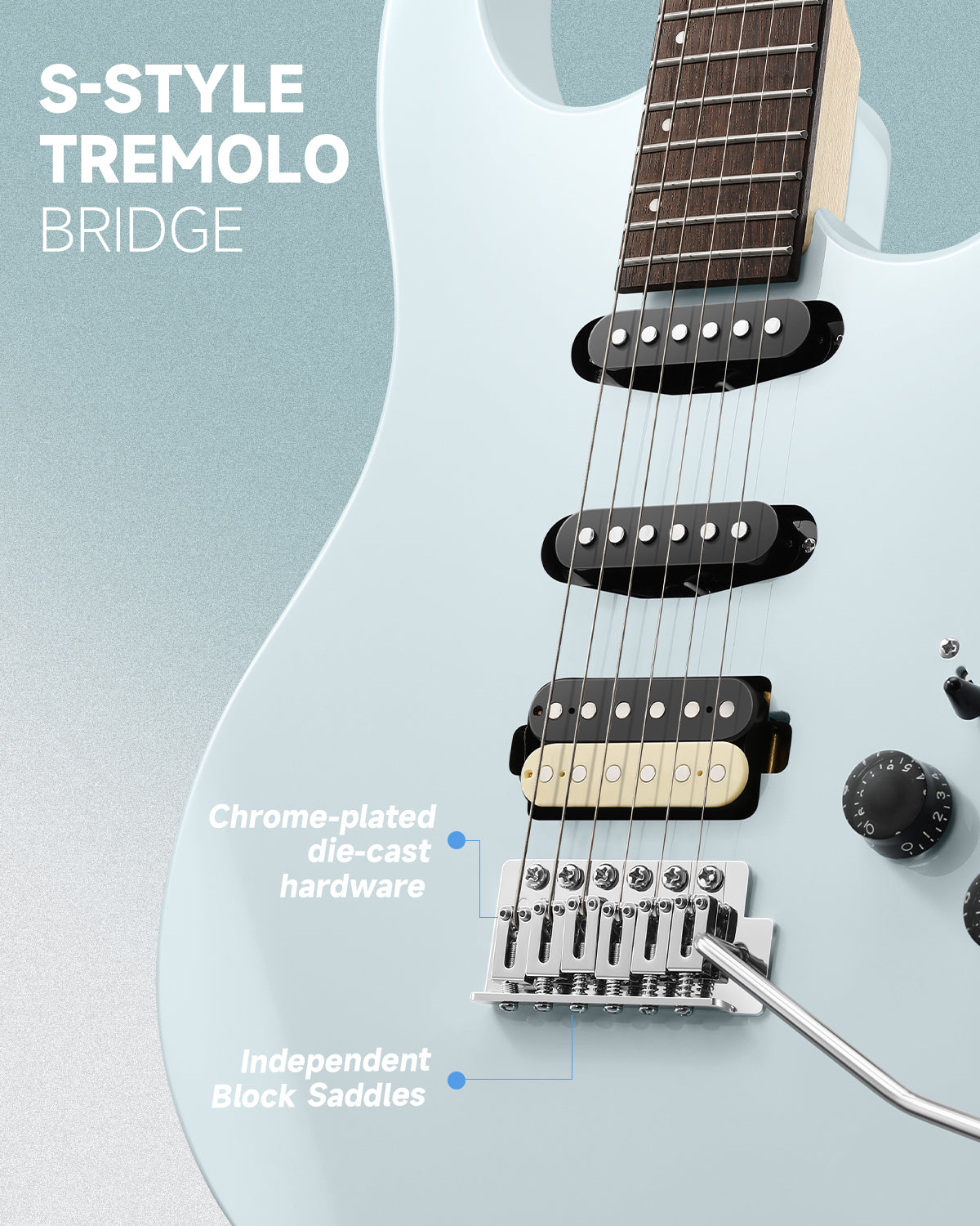 Donner DMT-66 Electric Guitar with Ceramic Single-Coil-Gray##