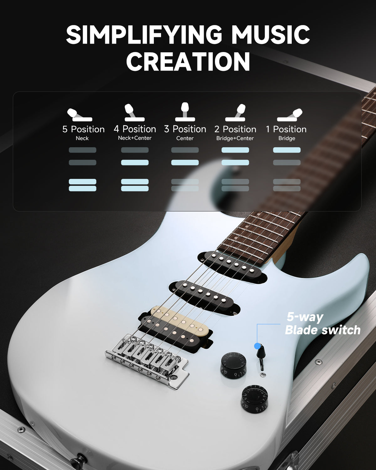 DMT-66 Electric Guitar with Ceramic Single-Coil Donner