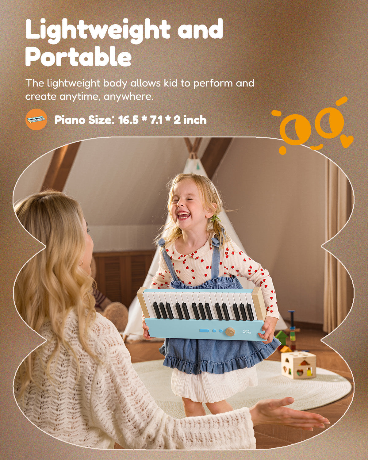 Eastar KIDO V-10 32keys Mini Digital Keyboard-Blue##