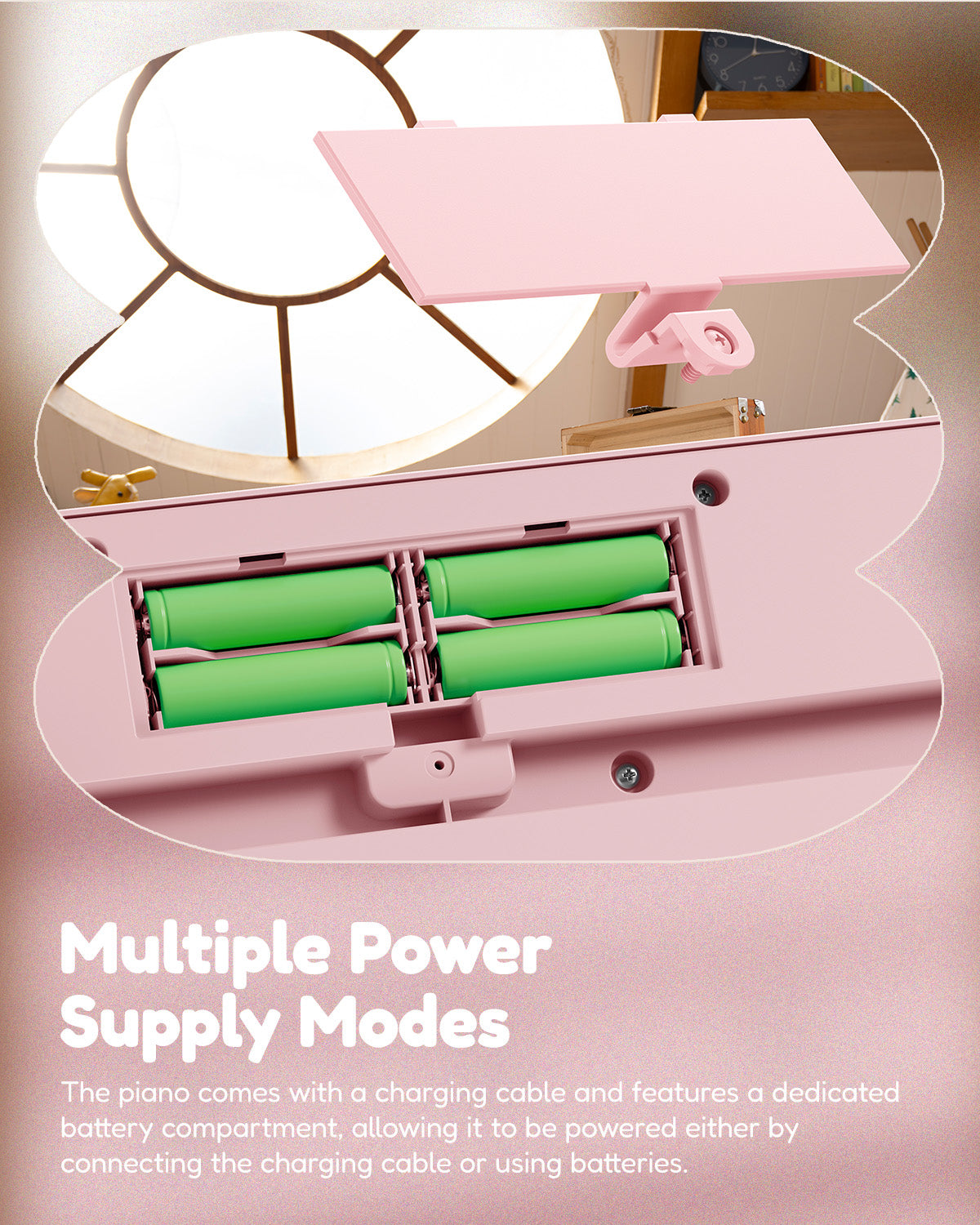 Eastar KIDO V-10 32keys Mini Digital Keyboard-Pink##