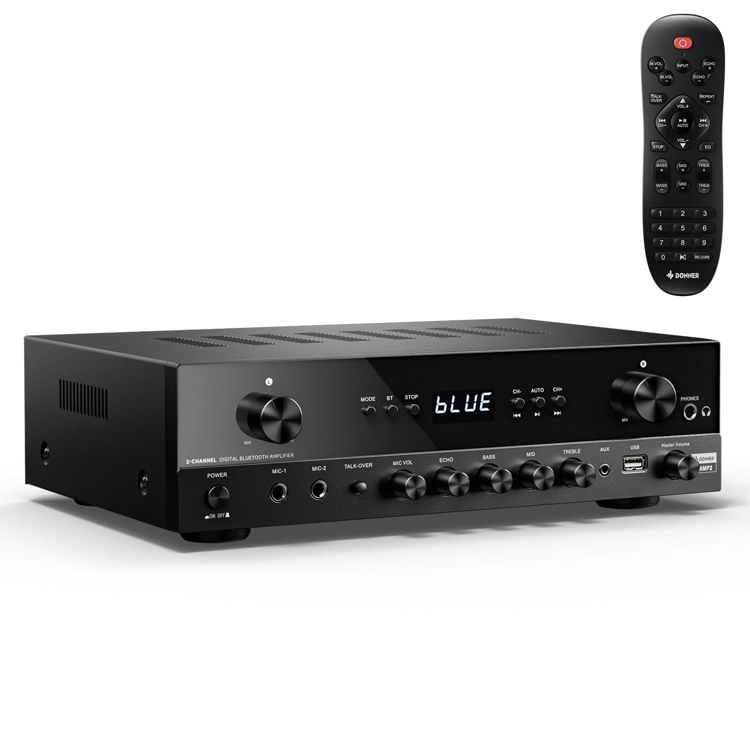 DONNER MAMP2 プリメインアンプ MAMP2 Stereo Audio Amplifier 600W Peak 2 Channel Bluetooth