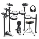 Donner DED-200 Electronic Drum Set 5-Drum 3-Cymbal 450-Sound with Headphones/Drum Throne