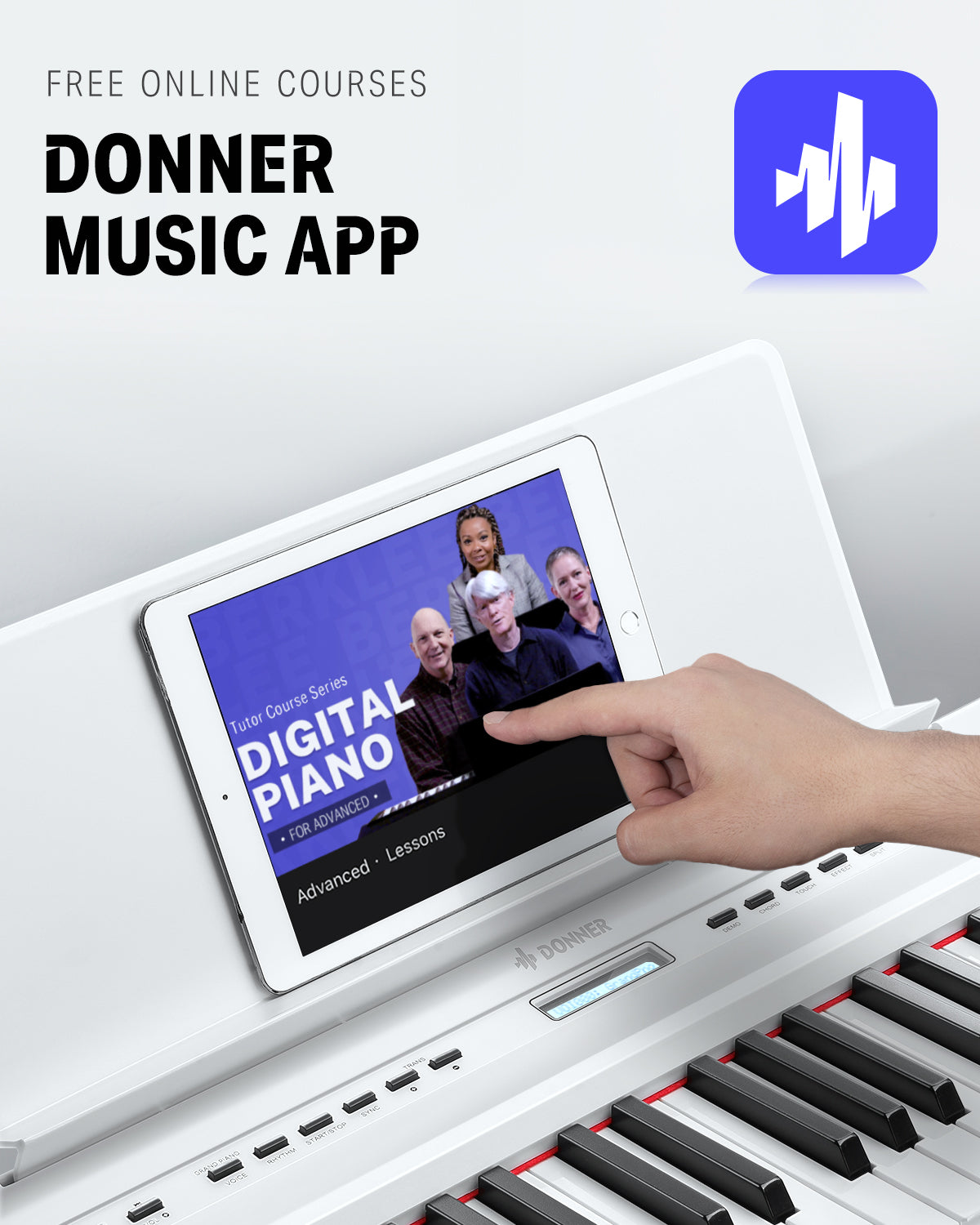 Donner スタンド付き 3本ペダル DEP-20 Donner DEP-20 88 Key Weighted Digital Piano with Furniture Stand