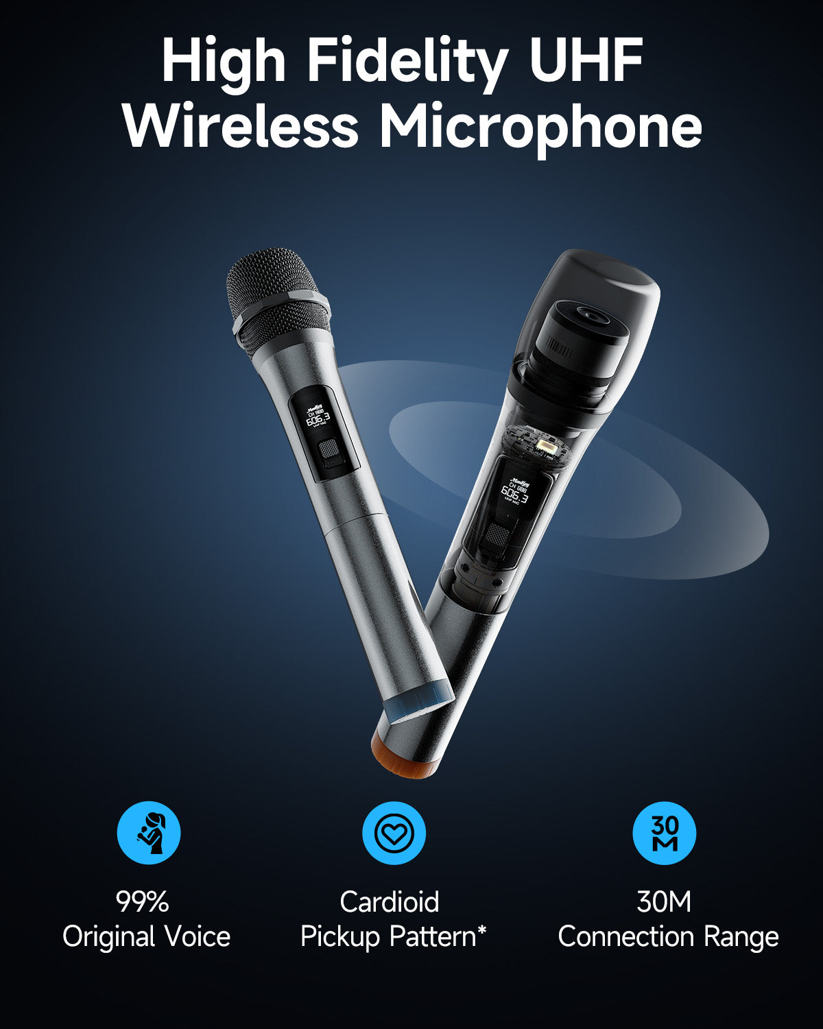 Moukey™ MTs12-1 Karaoke Machine Portable PA Trolley Speaker with Woofer/Bluetooth/2 Mic