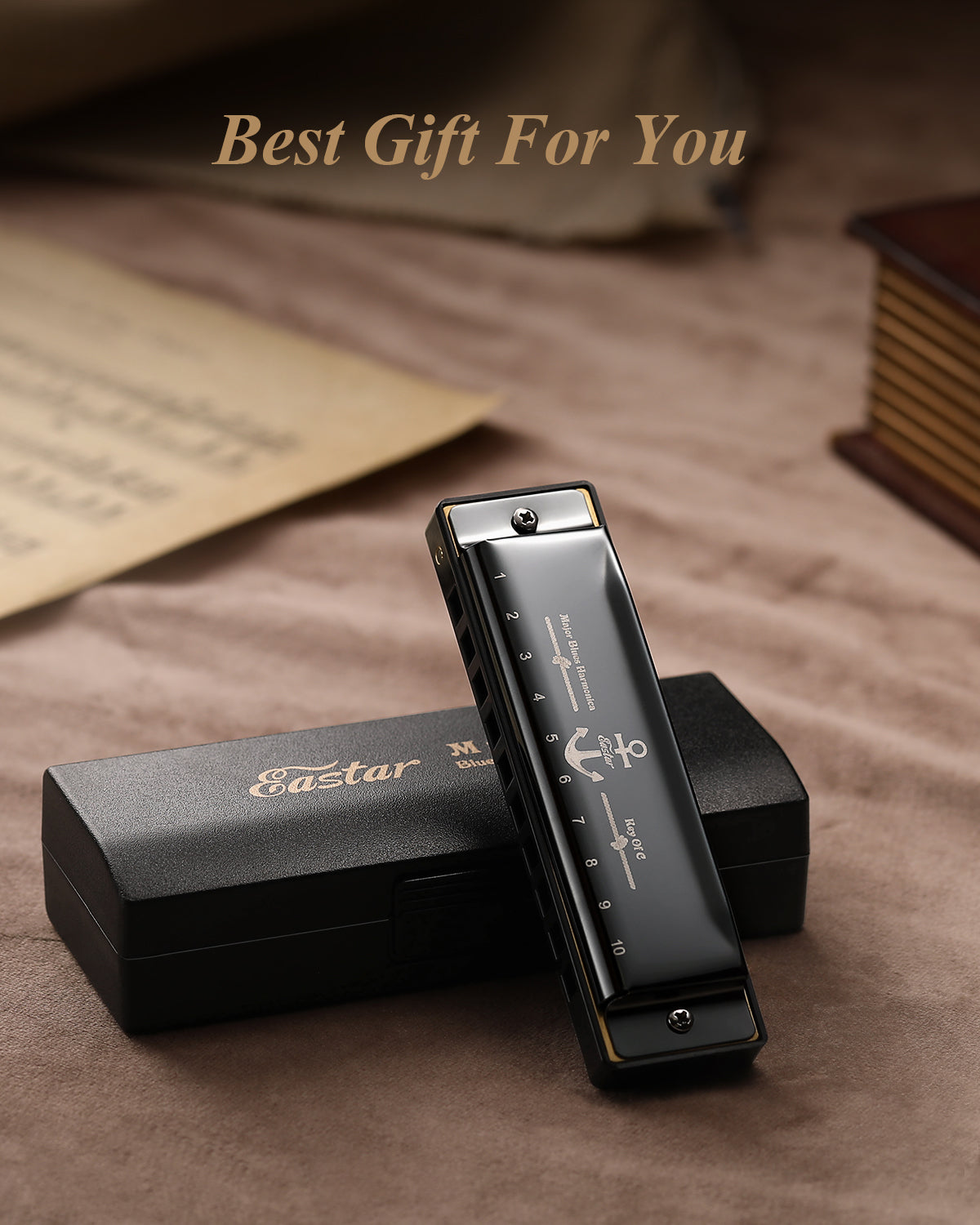 Eastar Major Advanced 10-Hole C Blues Harmonica Black