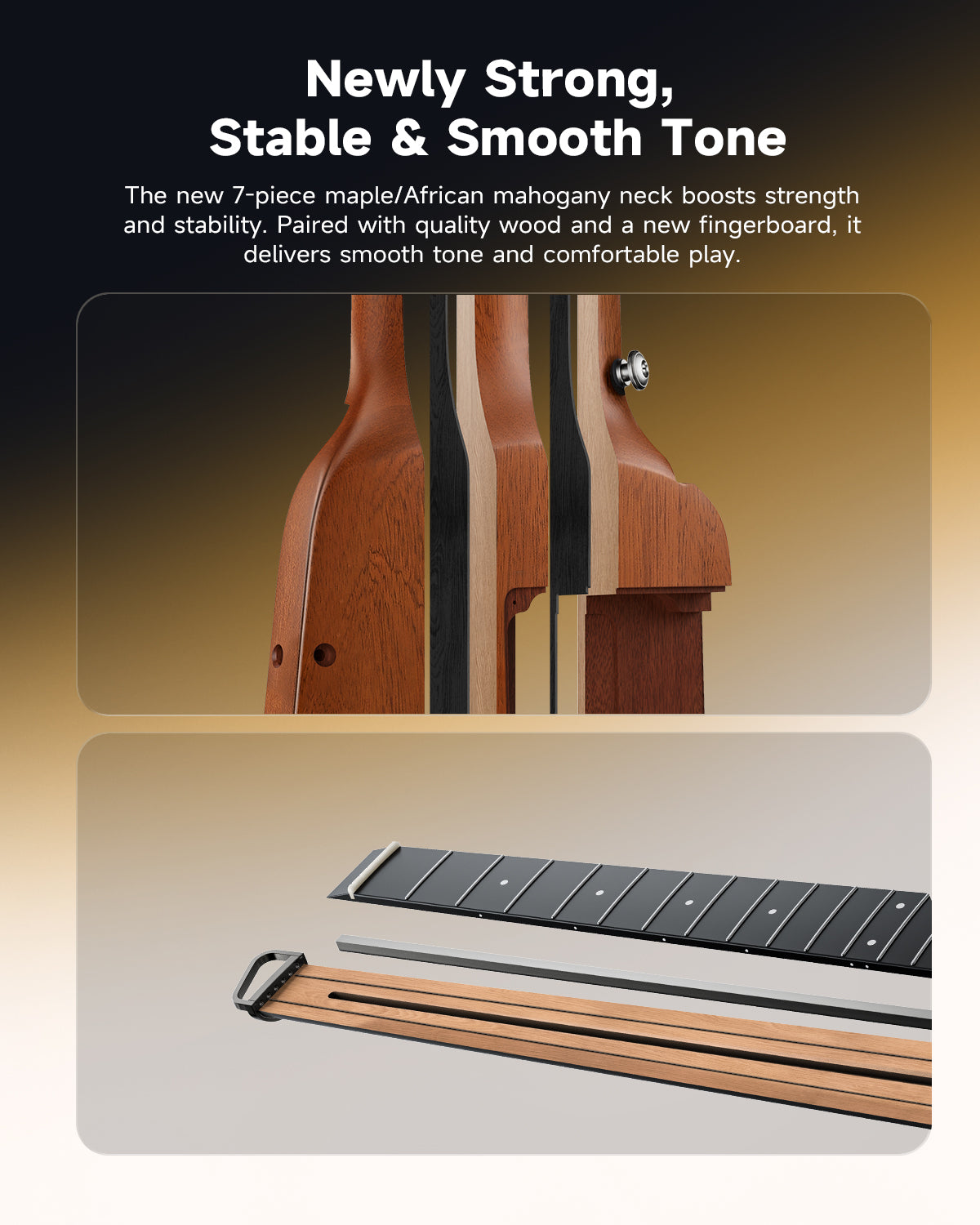 Donner HUSH-I Evo2 Guitar-Natural##