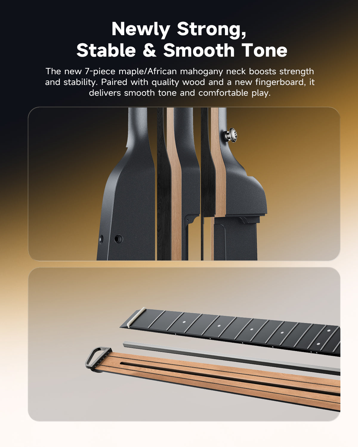 Donner HUSH-I Evo2 Guitar-Black##